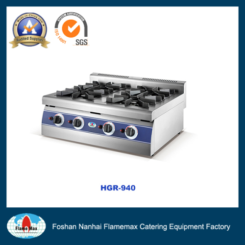 Commercial Stainless Steel 4-Burner Gas Stove (HGR-940)