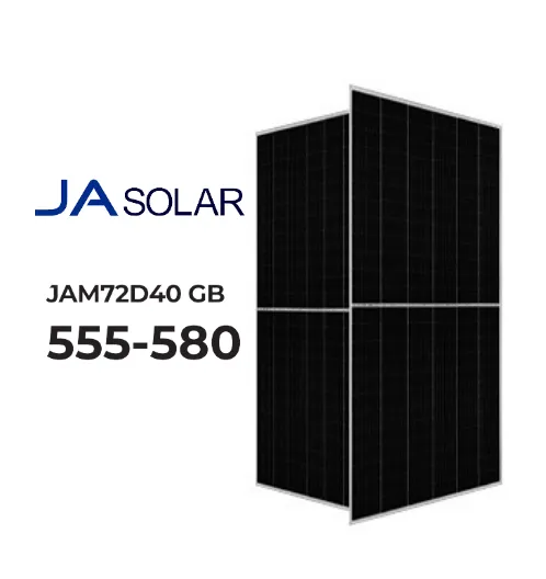 High Efficiency JA N-Type Bifacial Double Glass Monocrystalline Solar Panel JAM72D40 555W-580W GB
