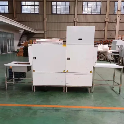 RUITAI Commercial Long Conveyor Freestanding Inclined Dishwashing Machine