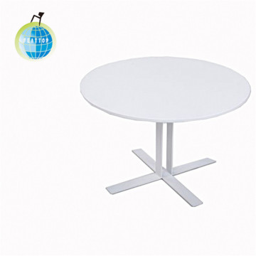 White Reception Desk office coffee table round metal wire side table Supplier