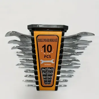 Ultra-thin ten-piece double open-end wrench