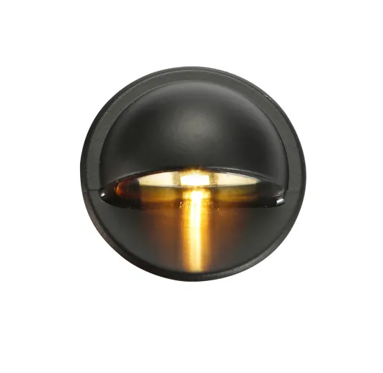 12V Half Moon LED Deck Lights - 0.4W LED Chips Black Lawn Lamp for Step Stairs and Railing