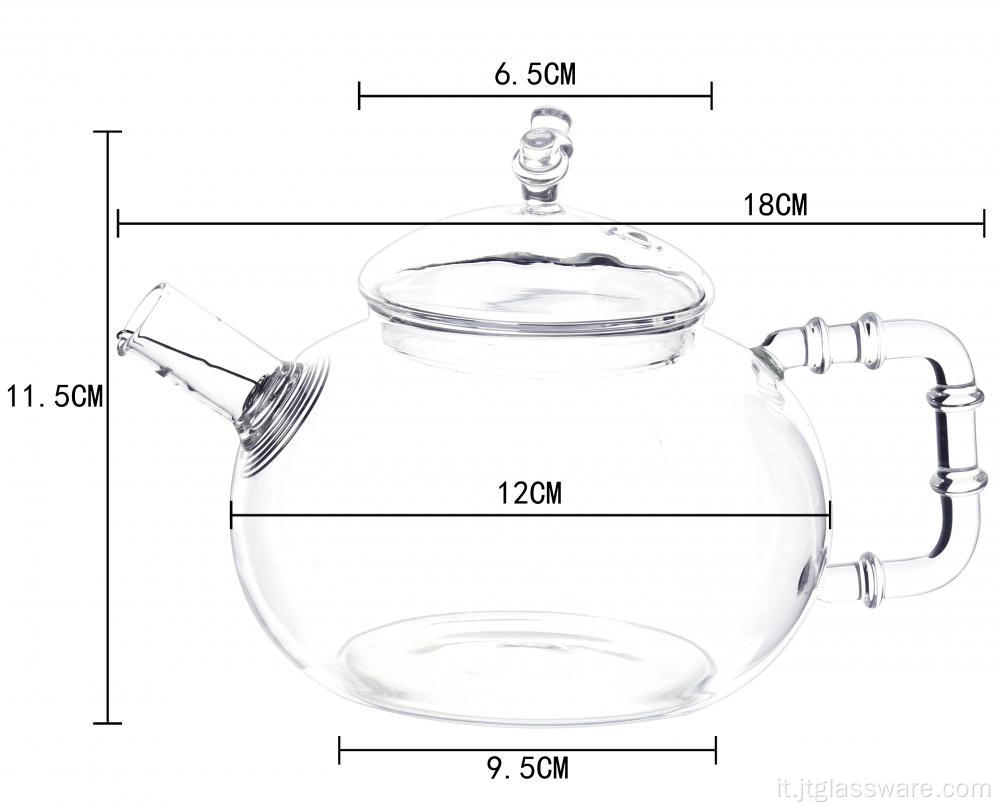 Singoli simpatici teiere Caraffa da tè in vetro Caffettiere da 600 ml