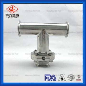 Food Grade Tee with Butterfly Valves