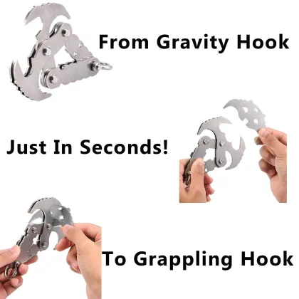 Multifunctional Stainless Steel Grappling Hook for Outdoor Camping and Hiking