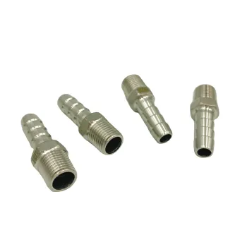 Stainless steel AISI 304 male BSP hose connector fitting for 10mm ID hose