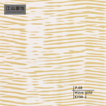 Film de protection de l&#39;environnement en PVC doré ondulé