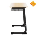 Черный регулируемый L-образный стол и стул