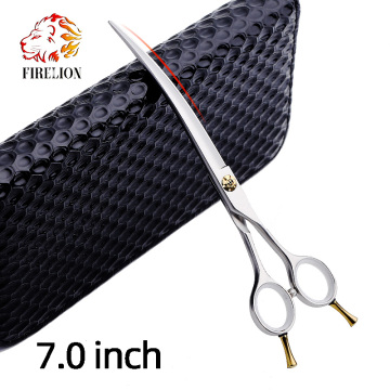 Firelion 7.0 Inch 440c Pet Grooming Scissors for Professional Dog Care