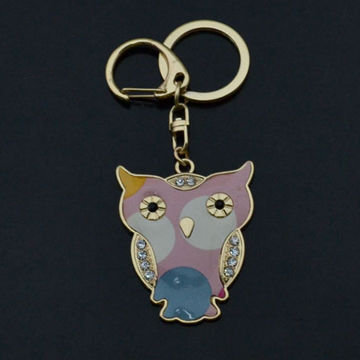 Owl-shaped cute cartoon designer chic wholesale fancy keychain, OEM/ODM/small orders accepted