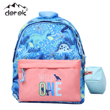 Outdoor lightweight 300DPU printed children's backpack