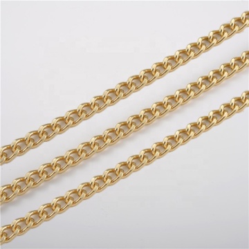 Stainless Steel Chain Strap 11x8mm Brushed Metal Handbag Accessory