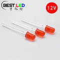 5mm LED Red Red 12V 20mA Integrated Resistor