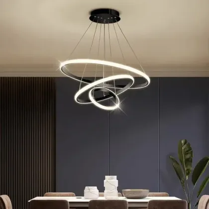 Living Room Luxury Decorative Circle Ring Pendant Light