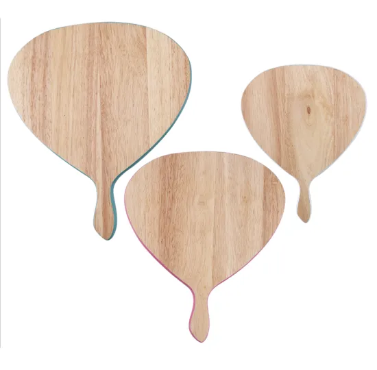 Fanshaped cutting board set with hanlde