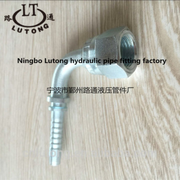 swaged hydraulic pipe fittings zinc plate high pressure 90 ANGLE JIS METRIC FEMALE 60 DEGREE CONE SEAT
