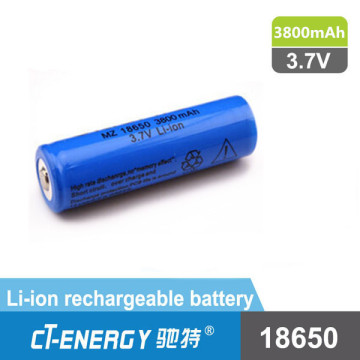 rechargeable li-ion battery 3.7V 18650 3800mAh battery
