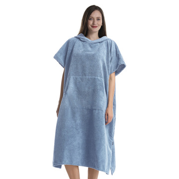 Asciugamano da poncho da spiaggia con cappuccio personalizzato per uomini, donne e bambini