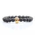 Высокое качество натурального камня алмазный череп Китай оптовые ювелирные изделия браслет из бисера для мужчин