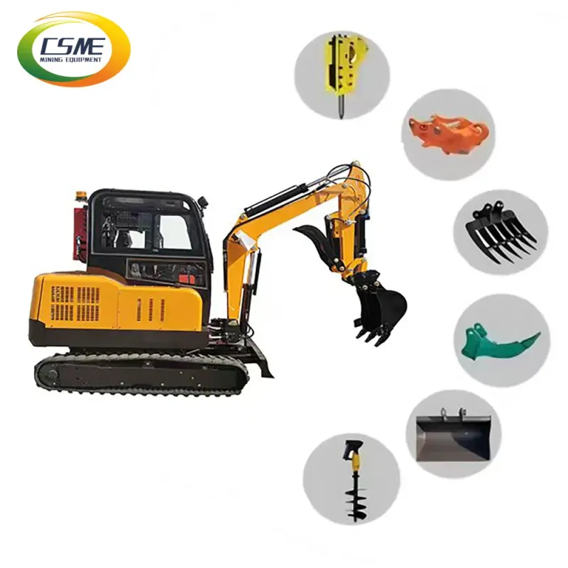 0.8-3 Ton Full Hydraulic Crawler Mini Excavator for Garden and Farm Use