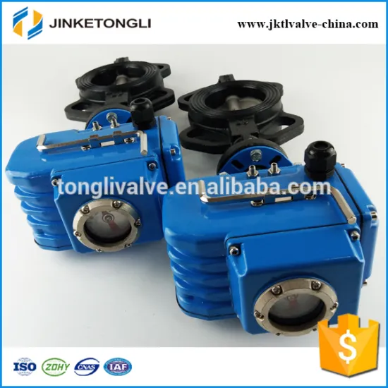 JKTLED029 motorized metal seated ductile iron butterfly valves and controls