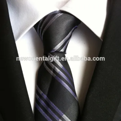 Modern Tonal Black Striped Ties
