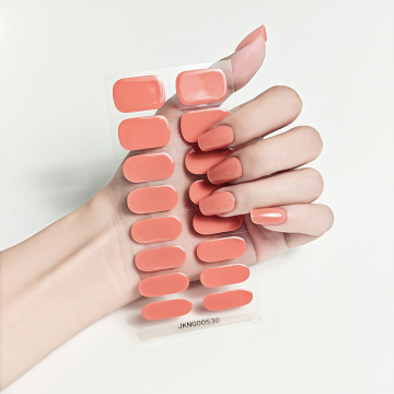 Wholesale 2024 Hot Selling Semi-Cured Gel Nail Stickers - Waterproof UV Light Application