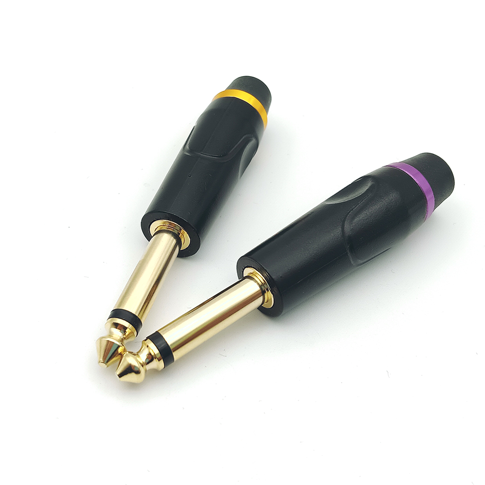 6.35mm Mono Male Guitar Video TS Plug Connector
