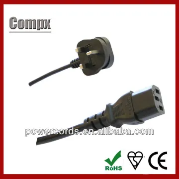 6A 10A 250V UK Power Cord BS flexible power cords
