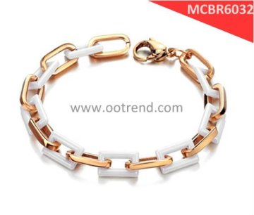 Rose gold stainless steel Luxury Fashion jewelry of 2013 free of allergies ,Luxury ceramic jewelry for fashion 2013