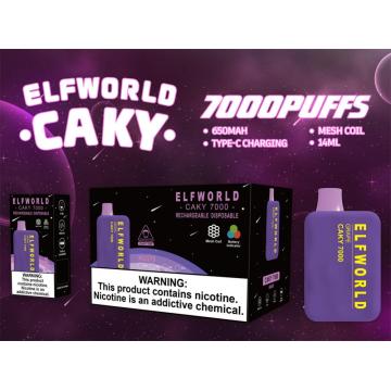 100% Original Elf Word Caky 7000 Puffs E-cigarette