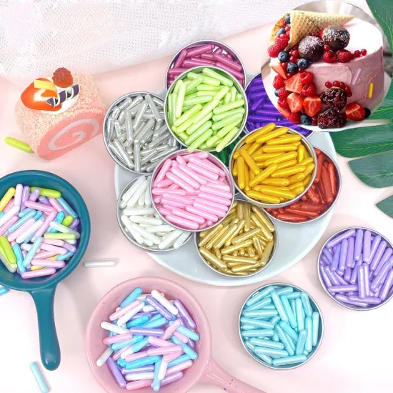 Edible Colorful Sugar Needles and Rods for Cake Decorating
