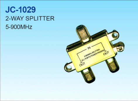 High Performance Golden Plated 5-900MHZ 2 Way Indoor Splitter