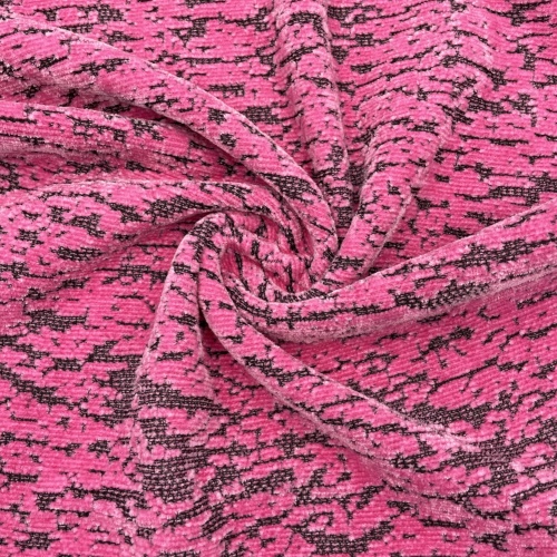 Knitted 100% Polyester Chenille Jacquard Fabric