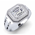 အမျိုးသားများဇိမ်ခံ 18K Lab Diamond လက်စွပ်