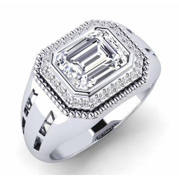 အမျိုးသားများဇိမ်ခံ 18K Lab Diamond လက်စွပ်