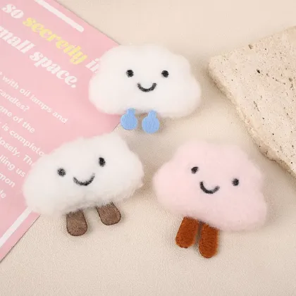 Cartoon Plush Cloud Keychain Accessories