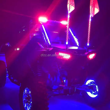 RGB 3ft Twistable LED Whip Light with RF Remote for Offroad Vehicles