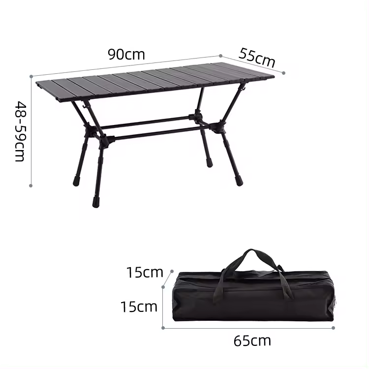 Lightweight Aluminum Alloy Folding Table for Simple Camping Small Size Tables
