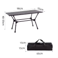 Aleación de aluminio al aire libre barbacoa de barbacoa bbq picnic altura ajustable mesa plegable