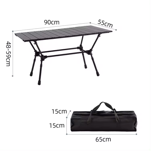 Folding Table Aluminum alloy outdoor portable BBQ camping picnic adjustable height folding table Supplier