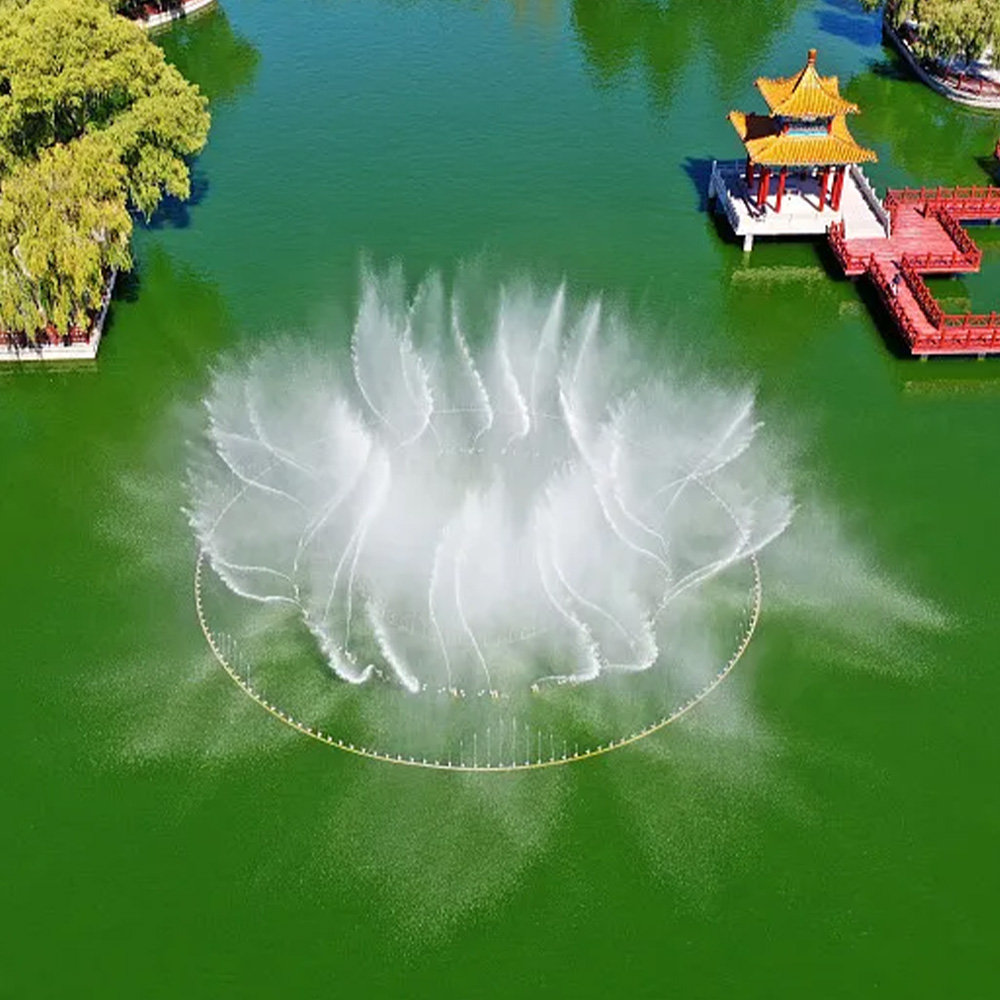 Grande fonte flutuante para lagos e lagoas