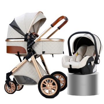 Luxurious Foldable 3-in-1 Lightweight Baby Stroller for Travel