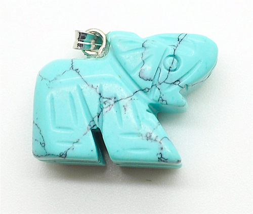 Pendentif turquoise en forme d&#39;éléphant