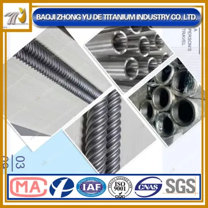 Baoji ZYD Factory Gr2 Titanium Threaded Rod