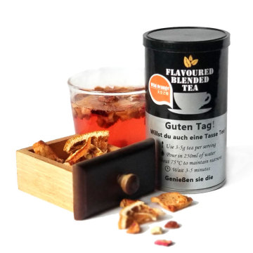 Wholesale 100% Natural Healthy Dried Fruit Floral Sweet Orange Roselle Flavored Pot Tea