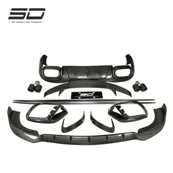 B Style Dry Carbon Fiber Body Kit for 4 Door - Front Lip, Side Skirt, Rear Diffuser & Wing for M GT50 GT53