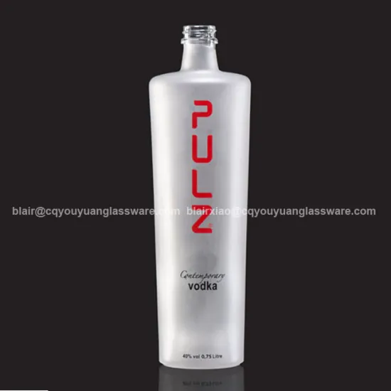 Round Shaped Led Bottle Vodka Frosted Wine Bottle 750ML