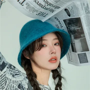 Wholesale Women's Winter Warm Solid Color Knitted Bucket Hat