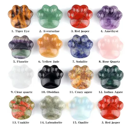 Tiger Eye Cat Claw Keychain Handmade Craved Animal Palm Pendant Key Accessories